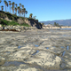 Exposed bedrock on the beach near the University of California, Santa Barbara, in February 2017. (Image: Daniel Hoover, USGS)